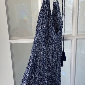 Lulu's Blue and White Maxi Dress
